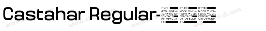 Castahar Regular字体转换